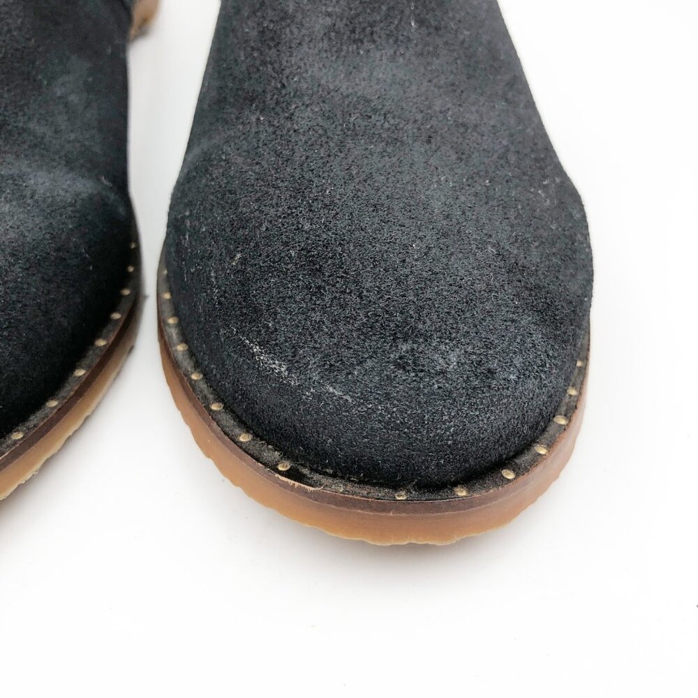 CHARLESTON SHOE CO. Black Leather Suede Gum Sole Flats Womens 9 - Picture 7 of 9